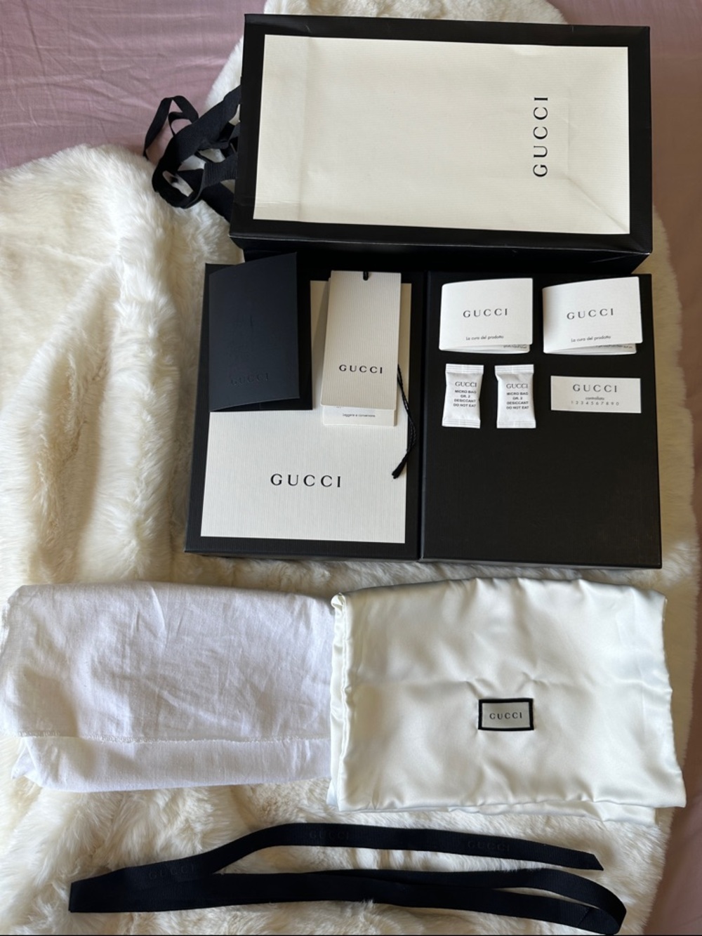 Gucci Double G Marmont Mini Bag in Blue Suede - Picture 10 of 11